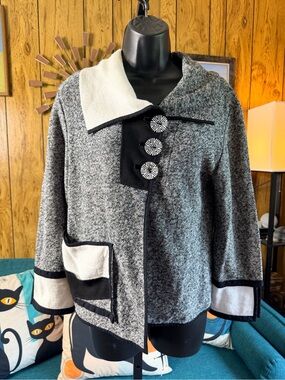 Jaskar Art-to-Wear Asymmetrical Cardigan